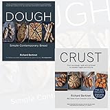 Richard Bertinet 2 Books Collection with Gift-Journal (Dough, Crust) Simple Contemporary Bread