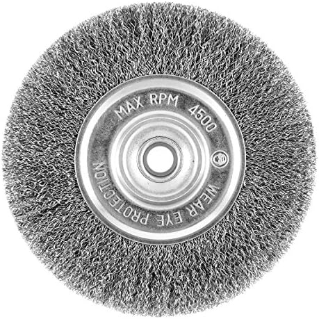 EAB Tool 2160448 6" Carbon Steel Coarse Wire Wheel (Carbon Steel) Industrial Wire Brush - Recyclable,