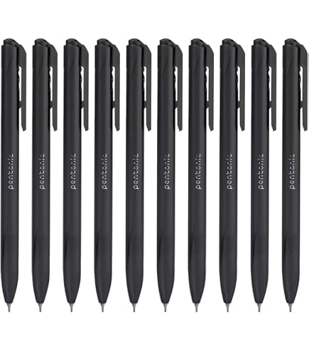 Set 10 Penne A Sfera Retrattili Hauser Billi | Multicolore Con Impugnatura Ergonomica E Inchiostro Fluido