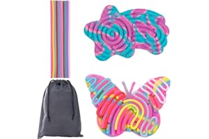 HTGWCG 2 PCS Silicone Sensory Activity Board Fidget DéCompression Toy Double Face Sensory Board avec Sac de Voyage et 22 Cordes pour Les Enfants de 3 Ans et Plus