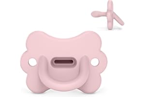 Suavinex, Chupete Todo Silicona, para Bebés 0/6 Meses y Recién Nacidos, con Tetina Fisiológica Sx Pro, Blandito y Flexible, Ideal para Dormir, Respeta el Desarrollo Bucodental, Butterfly, Rosewater