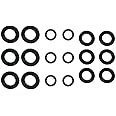 TOPWAYS Spares Kit Sealing ring range Shower Hose Washers for Replacing old seals 6 'O' rings (16mm) 6 tap connector 3/4‘’ washers (24mm) 6 pcs tap connector 1/2‘’ Shower Hose washers (19mm)