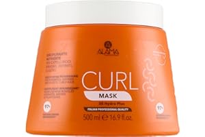 A ALAMA Professional Alama Professional Curl, Maschera per Capelli Ricci e Mossi Idratati, Definiti ed Elastici, con Olio di Oliva ed Eritritolo, Anti Crespo e Idratazione a Lunga Durata, 500 ml