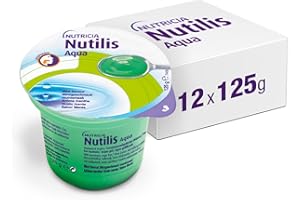 NUTRICIA NUTILIS AQUA GEL - Acqua Gelificata per la Gestione Dietetica della Disfagia, Senza Zucchero, Glutine e Lattosio, Alimento a Fini Medici Speciali, Gusto Menta - 12 x 125g