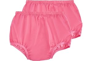 AQX Lot de 2 culottes étanches pour adulte pour incontinence, lavables à faible bruit et réutilisables, en plastique gris, taille M, rose