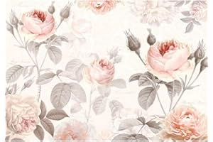 Komar 1 – XXL4 – 034 – 368 x 248 cm la maison, diseño floral papel pintado de – (4 unidades), color rosa