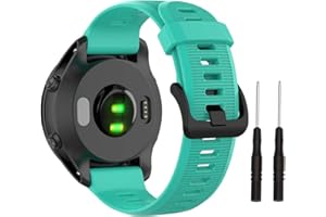 ISABAKE Cinturino per Garmin Forerunner 945/935, Garmin Fenix 5/5 Plus, Fenix 6/6 Pro, Approach S60/Quatix 5, cinturino di ricambio per orologio in silicone morbido da 22 mm