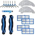 Kit accessori per Proscenic 850T Ricambi per aspirapolvere 2 Spazzola principale + 4 Filtro Hepa + 6 Spazzola laterale + 4 Pa
