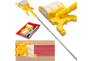 MAMAMAX Rouleau de Peinture Mur et Plafond Rouleau Peinture avec Manche Télescopique Portable Sûr Rouleau de Coupe-bordure à Peinture Propre pour Murs Plafonds Cadres de Porte Peindre de Grandes Surfaces