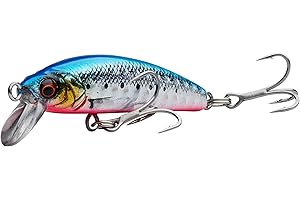 Savage Gear Gravity Minnow 50F - Señuelo de Agua Salada Flotante y hundible para caballa, lubina y Dorada, diseño longcast, Caza Ligera y señuelo para la Pesca de Depredadores Sardina Fantasma 5 cm