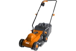 ARK MAT Electric Lawnmower 1200W Powerful Motor - 320mm Cutting Width - 3 Cutting Heights 25mm to 65mm - Ergonomic Folding Handle - 30L Collection Bag - Compact And Folding - Garden Tools
