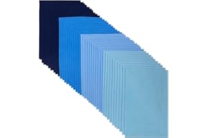JTNOHX Tela de Fieltro para Manualidades, 20x30cm Fieltro para Manualidades, 4 Colores 40 Piezas Hojas de Fieltro de Colores para Decoraciones Diy y Proyectos de Fiestas (Serie Azul)