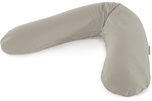 Replacement Cover For The Original Theraline Pregnancy And Nursing Pillow, 100% Cotton. Bamboo Collection Clay grey