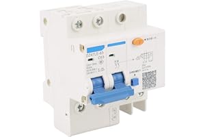 LANTRO JS Interruttore differenziale, DZ47LE-63 1P + N C63 Piacere d'estate Interruttore corrente residuo, 230V 30mA RCCB Magnetotermico Differenziale, Interruttore aria di protezione da dispersione