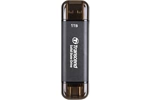 ‎TRANSCEND Transcend Externe SSD ESD310C 1TB Typ-A/Typ-C Kompatibel mit PS4/PS5 Schwarz - TS1TESD310C