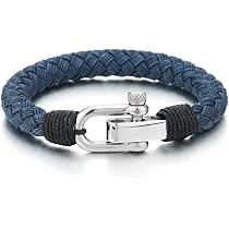 COOLSTEELANDBEYOND Anker-Armband Aus Leder – Nautisches Design Für Damen & Herren