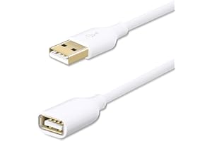 Fasgear [3m] przedłużacz USB 2.0 - męski na żeński przedłużacz USB do ładowania i synchronizacji (3m, Biały)