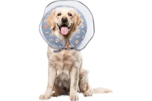 ZESTEFY Aufblasbare Halskrause Hund, Leckschutz Hund Halskrause Mit Verstellbarer Schnalle, Weich Halskrausens Für Hunde, Schutzkragen Hunds Für Genesung Nach Operationen Oder Kastration Wunden