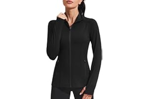 PINSPARK Veste De Course Pour Femme Veste De Sport à Manches Longues Veste D'entraînement Respirante