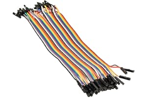 REY Cable Compatible Dupont, Cable Puente Jumper Macho Hembra, Placa Base, 20cm