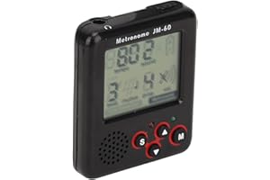 OKUYONIC Clip sur le métronome numérique, 12 syllabes précises 1000 mAh noir pratique USB recharge ABS LCD Mini métronome pour la pratique