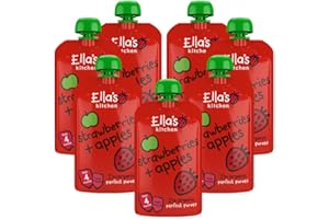 Ella's Kitchen, Stage 1 from 4 Months Organic Apple and Strawberry, 120 g , (Pack of 7)