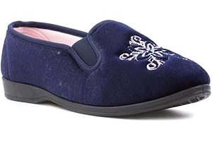 The Slipper Company Womens Full Slipper in Navy