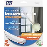 Boss Tape EPDM Kau&ccedil;uk Pencere Kapi Izolasyon Bandi, 5mm X 15mm X 5mt Boyut, Beyaz
