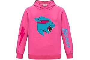 CKCKTZ Mr Beast - Sudadera con capucha para niños y niñas, sudadera de manga larga con dibujos animados, camiseta clásica