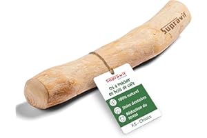 Supravit Os à Naturel en Bois de café pour Chiots XS | Plus qu'un bâton – Jouet à mâcher passionnant pour Chiot & activité Durable | Bâton à mâcher en Bois pour Chiots