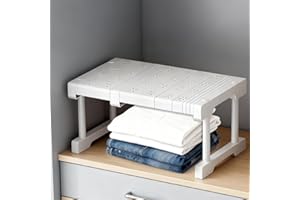 ZINUEEN Einlegeböden für Schränke – Verstellbares Teleskopregal 35 cm breit | Einlegeboden Kleiderschrank & Küche | Nagelfrei, 20kg Traglast | Schrankregal, Kleiderschrank Organizer, Einlegebretter für Schrän