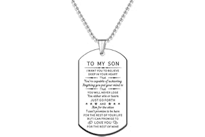 JMIMO Son Gifts Son Necklace from Dad Mun Son Birthday Gifts Graduation Christmas Inspirational Gift