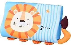 SUMKTO Atmungsaktives Kinder Bett Kissen Weicher Gedächtnis Schaum Hautfreundlich Kinderkopfkissen Ergonomisches Kinder Kinderkissen Ideal für Kleinkind Schlaf, wasch bar, kühlender Kissen bezug
