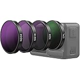 TELESIN DJI Action 3 i&ccedil;in Kamera Lensi Takma Seti, 4'l&uuml; Paket CPL ND32 ND16 ND8 Polarize N&ouml;tr Yoğunluk HD Filtre Lens Koruyuc