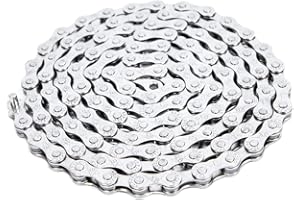 Fongmore Catena per bici da 6/7/8 velocità di ricambio per bici da strada Quick Link X8 Catene 18/21/24 velocità per mountain bike BMX 116Links argento