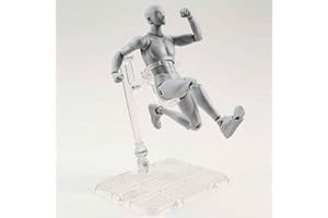 AXITWXIT Body Kun Artist Manikin Figure Model, Drawing Tools, Sketching, Painting, Male (Grey-Body KUN)