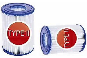 Mscomft filtres de Type 2 pour Bestway 58094, Filtre de Taille 2, Convient pour Piscine Bestway Steel Pro Frame et Piscine familiale, Filtre de Piscine Gonflable (Lot de 2)