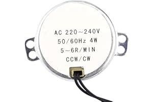 QIILU synchronmotor 230v getriebemotor synchronous motor- 1 Stück 220 240 V AC Synchronmotor Getriebemotor 4 W CW CCW 1 Stück Wechselstrom 220-240 V el Motorspule Brennt Nicht bei Überlastung (5-6 U/mi