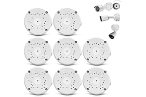 OOSSXX (Alluminio Metallico & Impermeabile)Scatola di Giunzione Staffa di Montaggio, Universale per Telecamera di Sicurezza Bullet, Scatola per Hide Cable Box (8pz)