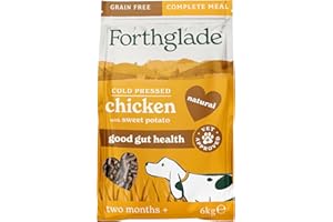 Forthglade Dry Dog Food, Cold Pressed (6kg), Hypoallergenic and Grain Free Dog Food, Chicken & Vegetables, Natural Senior, Adult and Puppy Meal, Vet Approved For Good Gut Health