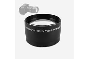 SORANDY 2X Teleobjektiv, 55 mm - 62mm Kameraobjektiv Telekonverter, mit Professioneller Vergrößerung HD Tele Vorsatzobjektiv für Alle SLR Kameras D3000, D3100, D5000, D5100, D5200, D7000, D7100
