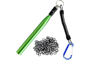Strumento di rigging Wacky di Laiborec, Attrezzo per Esche da Pesca, strumento di anello di rig stravagante con 70pcs o-ring worm, kit wacky worm per senko neko soft stick esche morbide