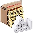 ECVV POS Thermal Receipt Printer Paper, Applicable To Bank Queues, Hospitals, Hotels, Restaurants, Supermarkets, Convenience Stores (57 x 30 mm 40 Rolls/Pack)