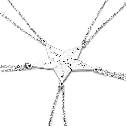 Jovivi Amicizia, 4 Puzzle Ciondolo Catena Con Incisione Best Friend Forever Hollow Cuore Pendant Collana Regalo