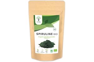 Spiruline Bio - 65% Protéines 14% BCAA 17% Phycocyanine Fer - Energie Sport Immunité - 100% Spiruline Pure en Poudre - Bioptimal Marque Française -Conditionné en France - Certifié Ecocert - 100 g