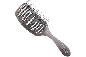 Olivia Garden iDetangle Brosse Démêlante pour Cheveux Normaux - Démêle sans douleur, Brosse Flexible Ventilée, Forme Doublement Courbée