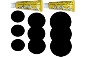 TSR Kit di riparazione per mute in neoprene, mute storte, trampolieri da pesca, stivali e guanti in neoprene, colla in neoprene e toppe resistenti, impermeabile, riparazione di lunga durata