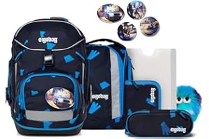 ergobag Pack Set Bundle ergonomischer Schulrucksack flexibel 7-teilig Set 1. Klasse Grundschule für Mädchen und Jungen