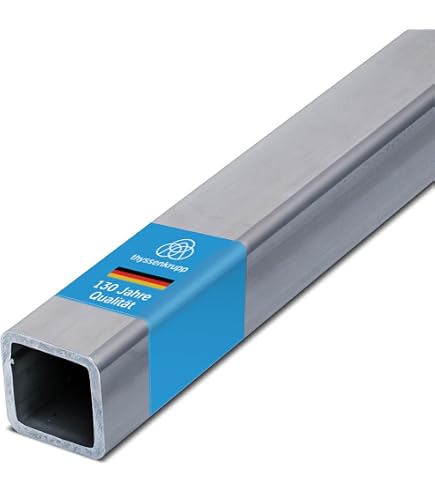 Vierkantrohr Edelstahl 1.4301 V2A Geschliffen Korn 240 – 40x40x2 Mm, Länge 1500 Mm, Präzise Gesägt
