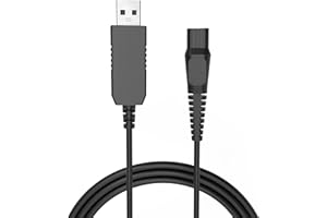 Superer Cable de carga USB a DC 15 V cable de carga compatible con Philips Norelco HQ8505 9000 7000 5000 3000 QG HQ QC at PT RQ Series cable de alimentación cable de alimentación